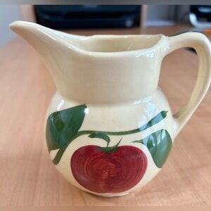 Vintage watt pottery Drink pitcher Apple and leaves #62 creamer